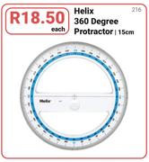 Helix 360° Protractor-15cm Each