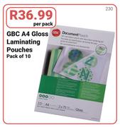 GBC A4 Gloss Laminating Pouches Pack Of 10-Per Pack