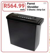 Parrot Shredder 5 Sheets/Strip Cut-Each