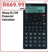 Sharp EL738 Financial Calculator-Each
