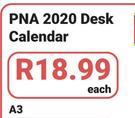 PNA 2020 Desk Calendar A3-Each