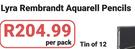 Lyra Rembrandt Aquarell Pencils Tin Of 12-Per Pack