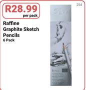 Raffine Graphite Sketch Pencils 6 Pack-Per Pack