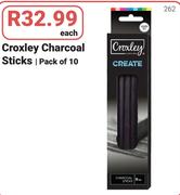Croxley Charcoal Sticks Pack Of 10-Each