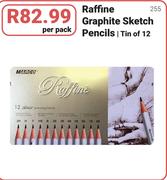 Raffine Graphite Sketch Pencils Tin Of 12-Per Pack
