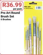 Pro Art Round Brush Set-6 Brushes Per Pack