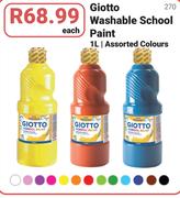 Giotto Washable School Paints Assorted Colours-1Ltr Each
