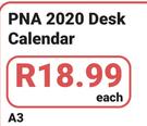 PNA 2020 Desk Calender A3-Each