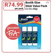 Bostik Glue Stick Value Pack-2x(3x25g)-Per Pack