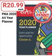 PNA 2020 A4 Year Planner-Each