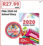 PNA 2020 A5 School Diary-Each