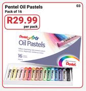 Pentel Oil Pastels Pack Of 16-Per Pack