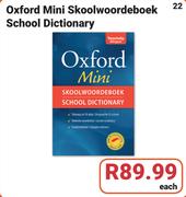 Oxford Mini Skoolwooddeboek School Dictionary-Each