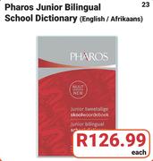 Pharos Junior Bilingual School Dictionary(English/Afrikaans)-Each