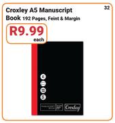 Croxley A5 Manuscript Book-Each