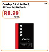 Croxley A6 Note Book-Each