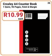 Croxley A4 Counter Book 96 pages-Each