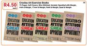 Croxley A4 Exercise Books-Each