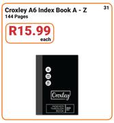 Croxley A6 Index Book A-Z 144 Pages-Each