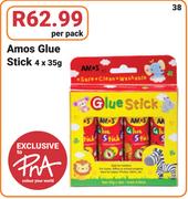Amos Glue Stick-4x35g Per Pack