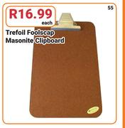 Trefoil Foolscap Masonite Clipboard-Each
