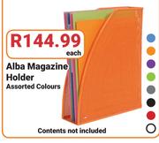 Alba Magazine Holder Assorted Colours-Each