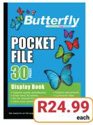 Butterfly A4 Pocket File 30 Pocket-Each