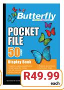 Butterfly A4 Pocket File 50 Pocket-Each