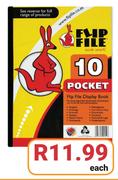 Flip File A4 10 Pocket-Each