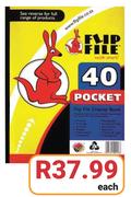 Flip File A4 40 Pocket-Each