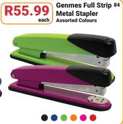 Genmes Full Strip 84 Metal Stapler Assorted Colours-Each