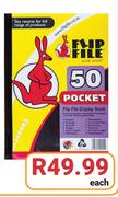 Flip File A4 50 Pocket-Each
