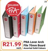 PNA Lever Arch File 70mm Board-Each