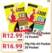 Flip File A5 Pocket 12 Pocket-Each