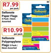 Sellonote Polypropylene Flags 5 Pack Neon-Per Pack