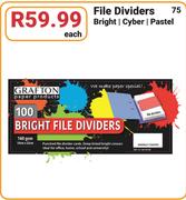File Dividers Bright Cyber Pastel-Each