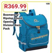 Boomerang Ripstop Round Opening Division Back Pack-Each