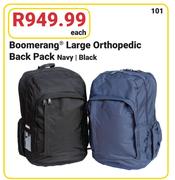 Boomerang Large Orthopedic Back Pack Navy/ Black-Each