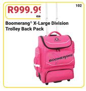 Boomerang X-Large Division Trolley Back Pack-Each