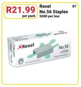 Rexel No.56 Staples-5000 Per Box Per Pack