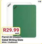 Parrot A4 Double Sided Writing Slate White/Chalkboard-Each