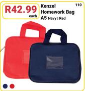 Kenzel Home Work Bag A5 Navy Red-Each