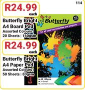 Butterfly Bright A4 Paper Pad-Each