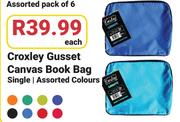 Croxley Gusset Canvas Book Bag Single-Each