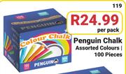 Penguin Chalk Assorted Colours 100-Pieces-Per Pack