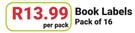 Unicorn Shimmer Book Labels 16's-Per Pack