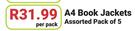 Mermagic A4 Book Jackets 5's-Per Pack