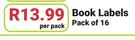 Mermagic Book Labels 16's-Per Pack