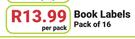 Avengers Book Labels 16's-Per Pack