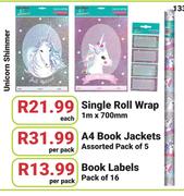 Unicorn Shimmer Single Roll Wrap 1mX700mm-Each